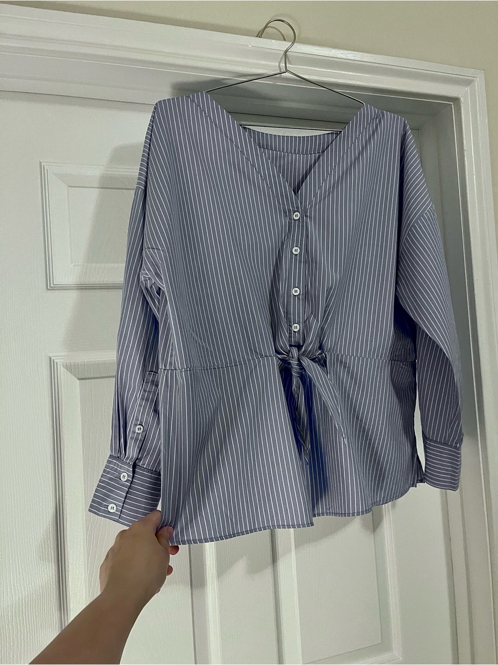 Harshman For Anthropologie Amelia Pinstripe Blouse - Size Medium